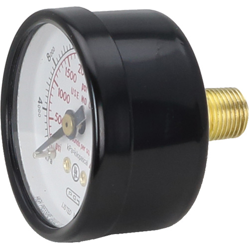 Pressure Gauges, 1-1/2" , 0 - 4000 psi, Back Mount, Analogue Auto-Cam