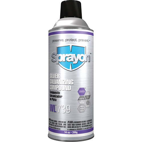 WL739 Silver Galvanizing Compound, Aerosol Can Auto-Cam
