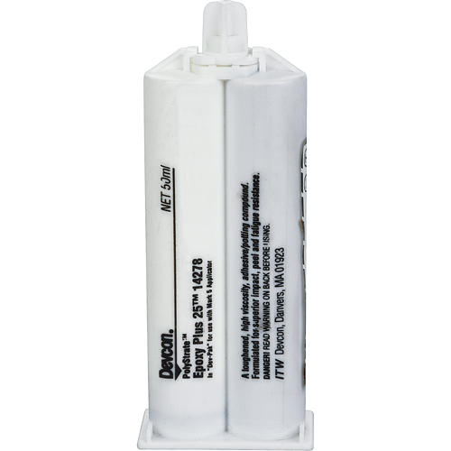 Colle &eacute;poxyde Plus 25, Deux composants, Cartouche double, 50 ml, Gris Auto-Cam