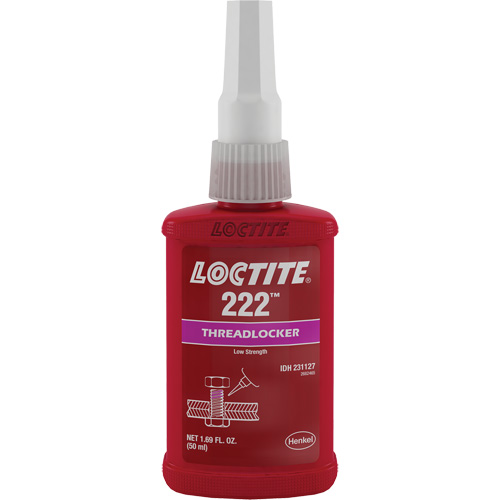 222 Threadlocker, Purple, Low, 50 ml, Bottle Auto-Cam