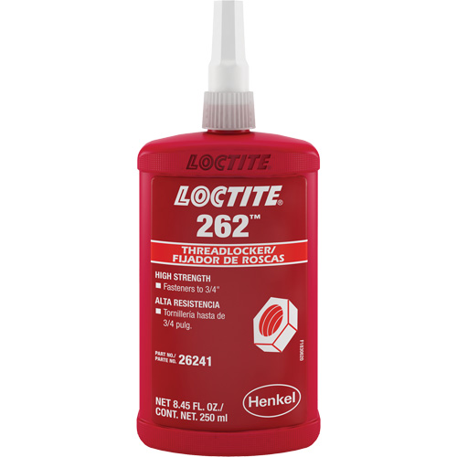 Threadlocker 262, Red, High, 250 ml, Bottle Auto-Cam