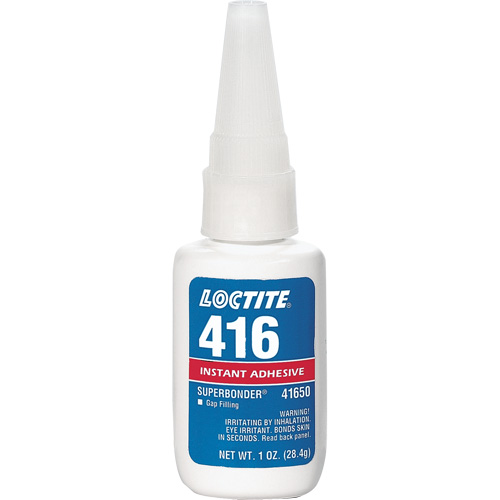 416 Super Bonder&reg; Instant Adhesive, Clear, Bottle, 1 oz. Auto-Cam
