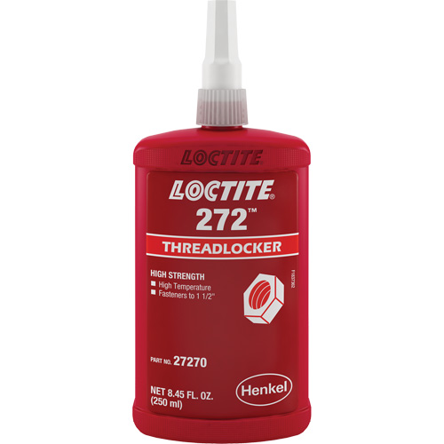 Threadlocker 272 High Temperature, Red, High, 250 ml, Bottle Auto-Cam
