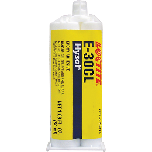 Hysol E-30CL Epoxy, Two-Part, Dual Cartridge, 77 g., Clear Auto-Cam
