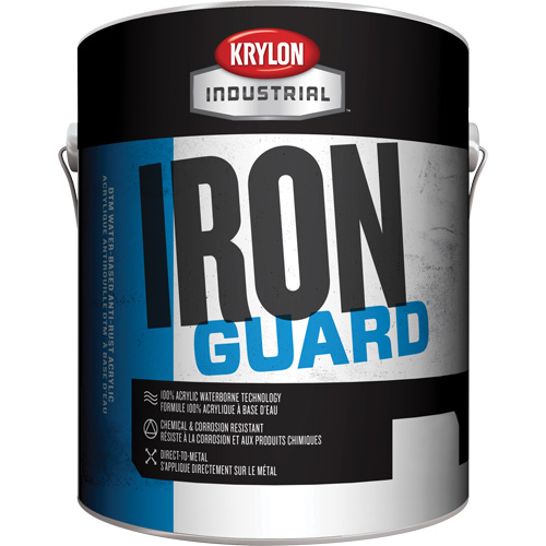 Industrial Iron Guard&reg; Water-Based Enamel, 3.78 L, Gallon, Red Auto-Cam