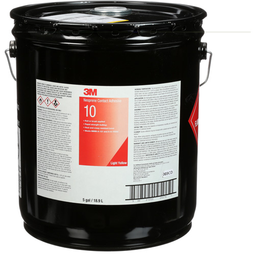 Ten Bond Contact Cement, Pail, 5 gal., Yellow Auto-Cam