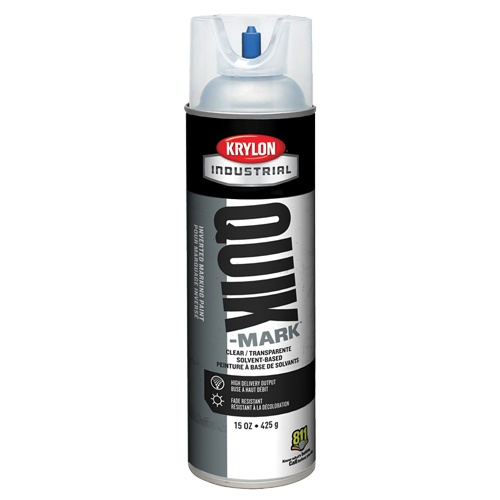 Industrial Quik-Mark Solvent-Based Inverted Marking Paint, 15 oz., Aerosol Can Auto-Cam