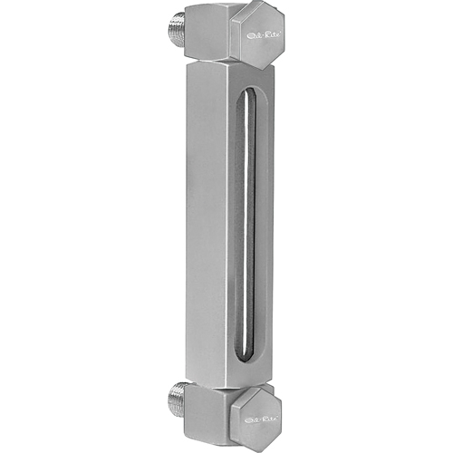 Indicateur de niveau &agrave; liquide en Aluminium, Filet&eacute;, 6" lo, 205°F (96,11° C) Auto-Cam