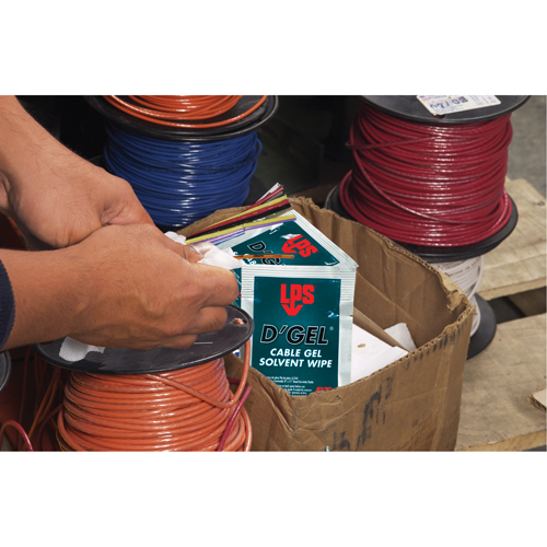 Solvant de gel D'Gel pour c&acirc;bles, Sachets Auto-Cam