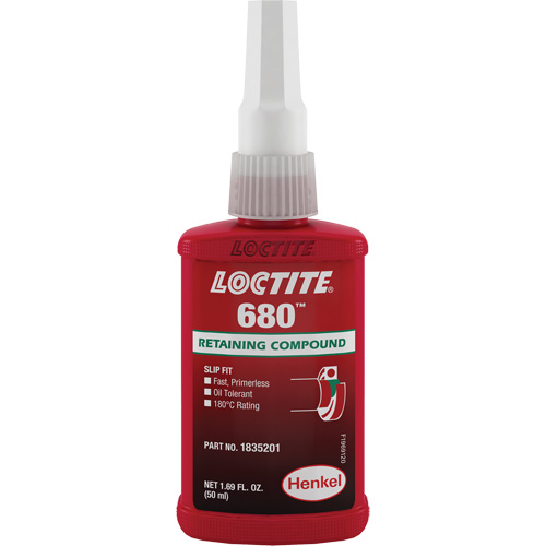 Compos&eacute; de retenue Loctite 680, 50 ml, Bouteille, Vert Auto-Cam