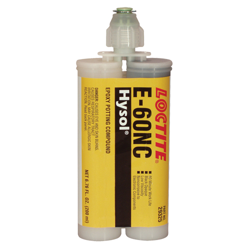 E-60NC Electrically Non-Corrosive Structural Adhesives, 200 ml, Dual Cartridge, Two-Part, Black Auto-Cam