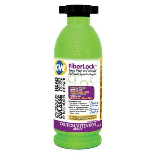 Fiberlock Head Gasket & Block Repair Fluid, Bottle, Beige Auto-Cam