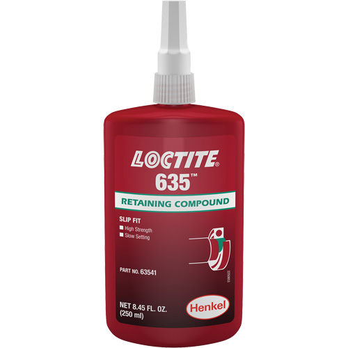Loctite&reg; 635 Retaining Compound, 250 ml, Bottle, Green Auto-Cam