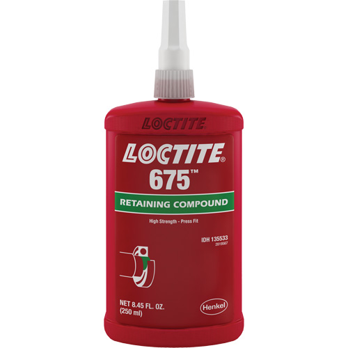 Loctite&reg; 675 Threadlocker, 250 ml, Bottle, Green Auto-Cam