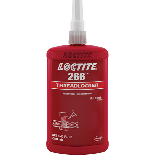 266 Threadlocker, Red, High, 250 ml, Bottle Auto-Cam