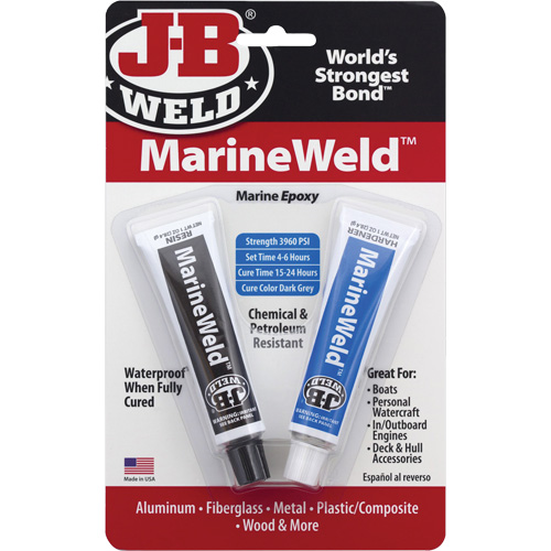 Colle &eacute;poxyde de qualit&eacute; marine, Deux composants, Tube, 3 oz., Gris Auto-Cam