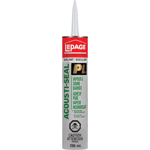 PL&reg; Vapour Barrier & Sound Reduction Adhesive, 295 ml, Tube, Black Auto-Cam