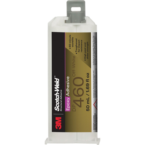 Scotch-Weld Adhesive, 50 ml, Dual Cartridge, Two-Part, White Auto-Cam