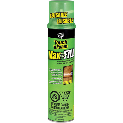 Scellant &agrave; triple expansion Touch 'n Foam Max Fill, 566 g, Canette a&eacute;rosol, Cr&egrave;me Auto-Cam