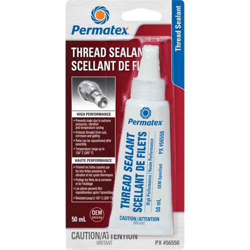 Scellant pour filetage haute performances, Tube, 50 ml, -54° C - 149° C/-65° F - 300° F Auto-Cam