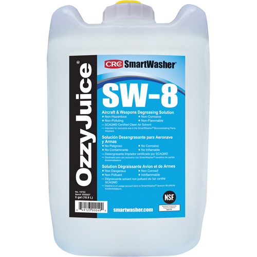 Solution de d&eacute;graissage pour avions et armes SW-8 SmartWasher Ozzyjuice, Cruche Auto-Cam