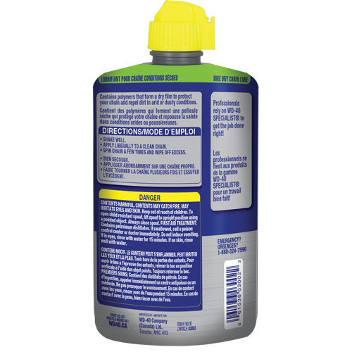 Lubrifiant sec pour chaîne de v&eacute;lo, Bouteille Auto-Cam