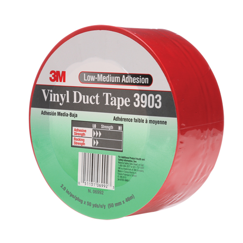 Rubans adh&eacute;sifs en vinyle 3903, 48 mm (2") la x 46 m (151') lo, 6,5 mils, Rouge Auto-Cam