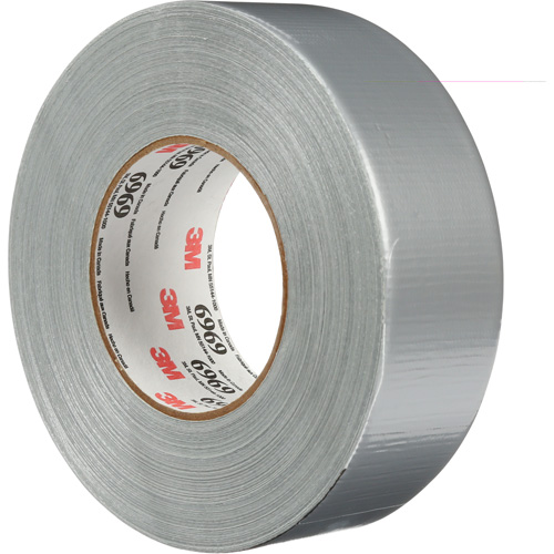 6969 Extra Heavy-Duty Duct Tape, 10.7 mils, Silver, 48 mm (2") x 55 m (180') Auto-Cam