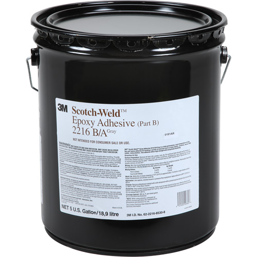 Scotch-Weld Adhesive, 5 gal., Pail, Two-Part, Grey Auto-Cam