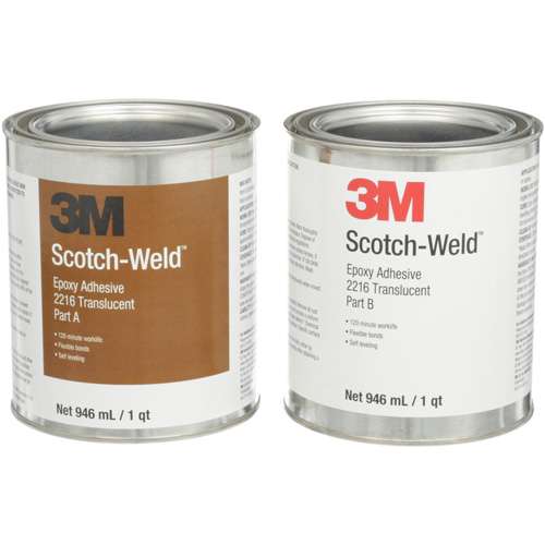 Adh&eacute;sif Scotch-Weld, 32 oz liq., Trousse, Deux composants, Translucide Auto-Cam