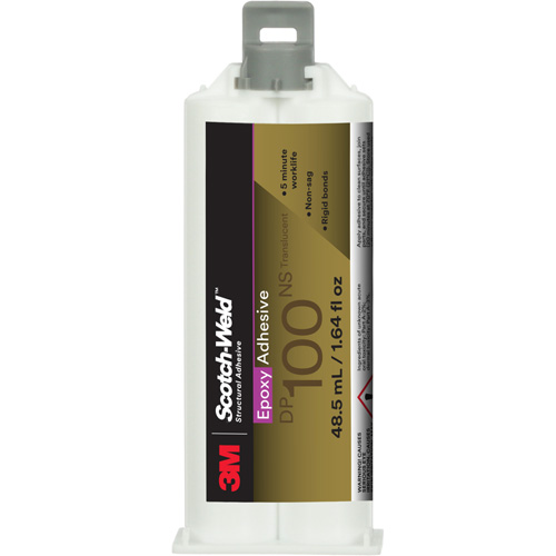 Scotch-Weld Adhesive, 1.64 fl. oz., Cartridge, Two-Part, Translucent Auto-Cam