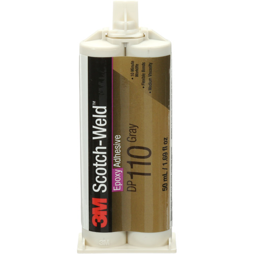 Scotch-Weld Adhesive, 1.64 fl. oz., Cartridge, Two-Part, Grey Auto-Cam