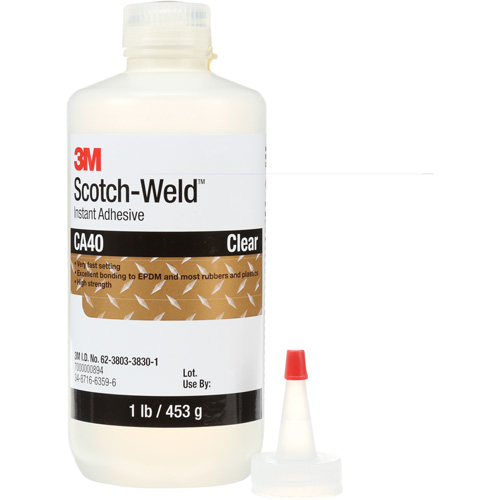Scotch-Weld Instant Adhesive CA5, Clear, Bottle, 1 lbs. Auto-Cam