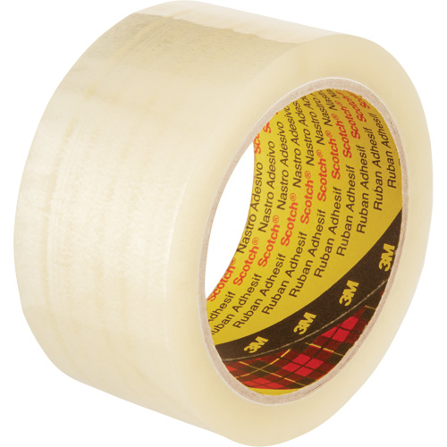 Scotch&reg; Box Sealing Tape 371, Hot Melt Adhesive, 1.9 mils, 48 mm (2") x 100 m (328') Auto-Cam