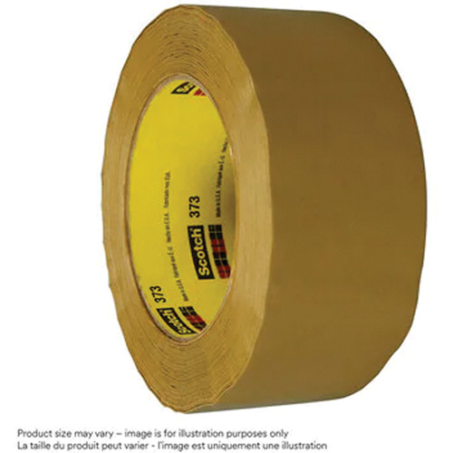 Scotch&reg; Box Sealing Tape 373, Hot Melt Adhesive, 2.5 mils, 72 mm (3") x 50 m (164') Auto-Cam