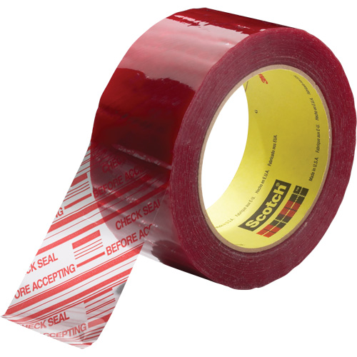 Scotch&reg; Security Message Box Sealing Tape 3779, Acrylic Adhesive, 1.8 mils, 48 mm (2") x 100 m (328') Auto-Cam