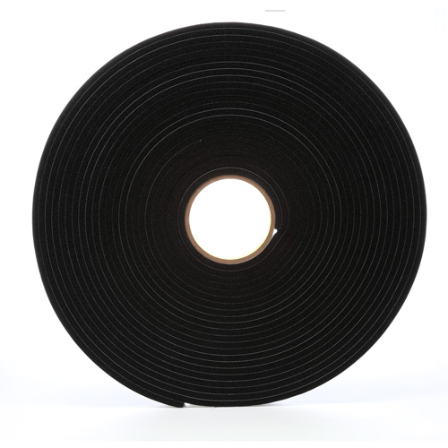 4504 Vinyl Foam Tape, 19 mm (3/4") W x 16.5 m (54') L, 250 mils, Black Auto-Cam