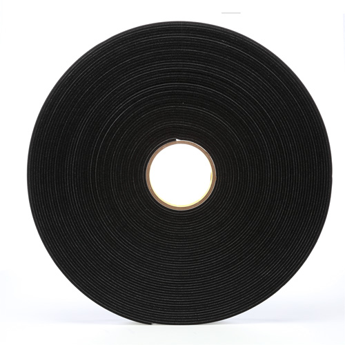 4508 Vinyl Foam Tape, 25.4 mm (1") W x 32.9 m (108') L, 125 mils, Black Auto-Cam