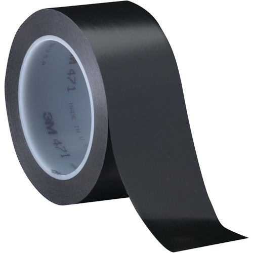 471 Vinyl Tape, 76 mm (3") W x 32.9 m (108') L, 5.2 mils, Black Auto-Cam