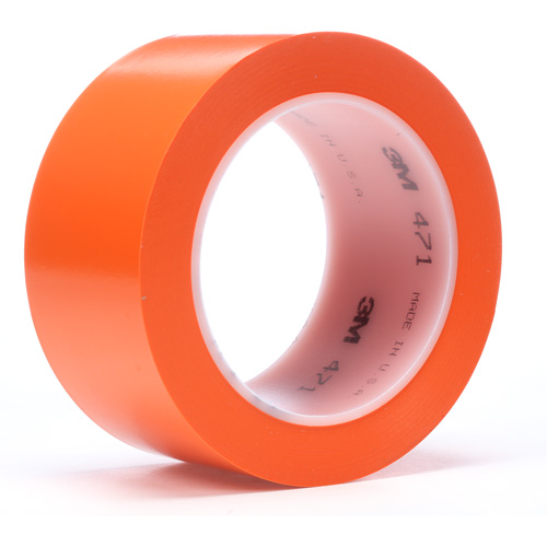 471 Vinyl Tape, 19 mm (3/4") W x 32.9 m (108') L, 5.2 mils, Orange Auto-Cam