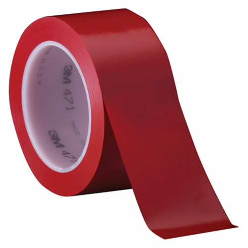 471 Vinyl Tape, 102 mm (4") W x 32.9 m (108') L, 5.2 mils, Red Auto-Cam