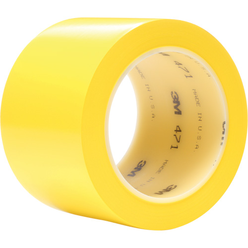 Ruban en vinyle 471, 76,2 mm (3") la x 32,9 m (108') lo, 5,2 mils, Jaune Auto-Cam