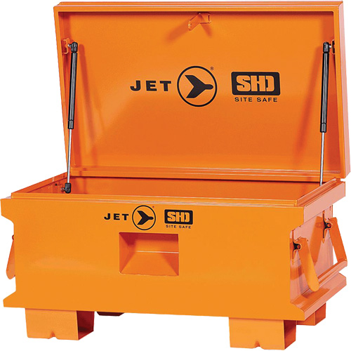 JSB-3219 Super Heavy-Duty Jobsite Tool Storage Box, 32-1/8" x 19" x 17-1/2", Steel, Orange Auto-Cam