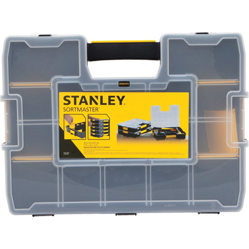 Organisateur empilable pour petites pi&egrave;ces SortMaster, 17-3/8" la x 13" p x 3-1/2" h, Noir Auto-Cam