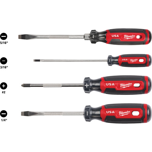 Cushion Grip Screwdriver Set, 4 Pcs. Auto-Cam