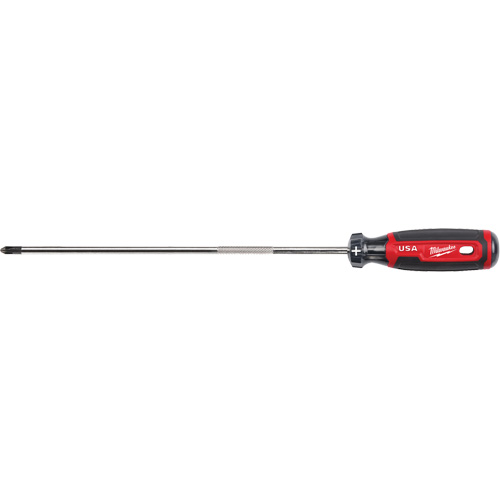 Phillips Screwdriver, #2 Tip, Round, 363 mm L, Cushion Grip Handle Auto-Cam