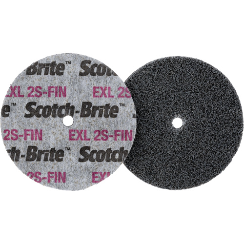 Scotch-Brite EXL Unitized Wheel, 3" x 1/2", 1/4" Arbor Auto-Cam