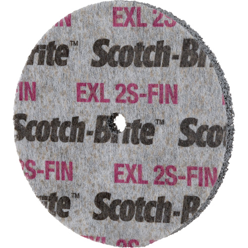 Scotch-Brite EXL Unitized Wheel, 3" x 1/2", 1/4" Arbor Auto-Cam
