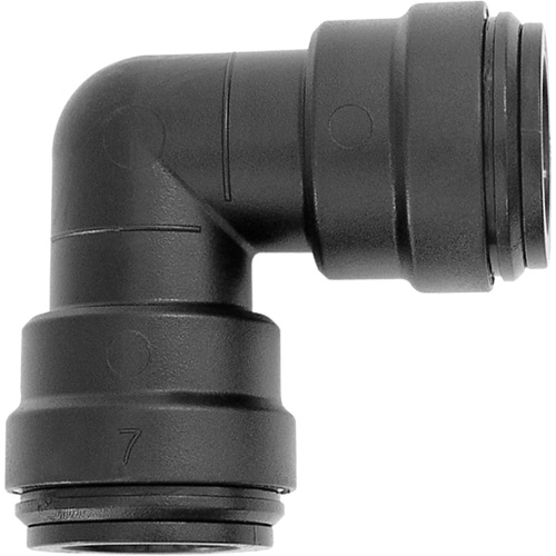 90° Airline Elbow Union, 1", Plastic Auto-Cam