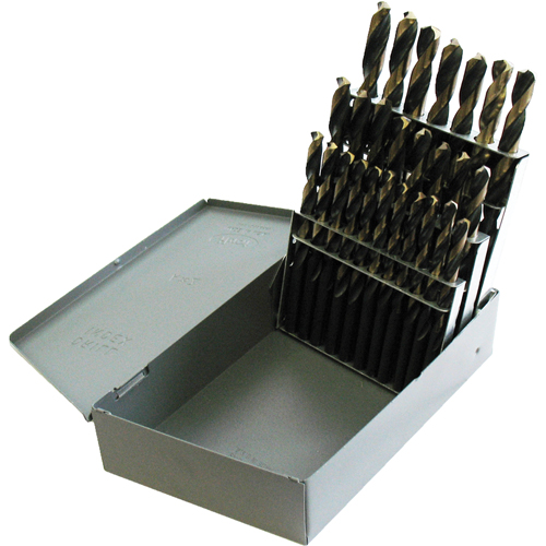 Jobber Length Drill Set, 26 Pieces, High Speed Steel Auto-Cam